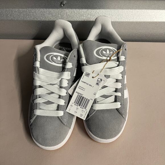 Adidas Kids' Three/Cloud White Lace Up Y2K Classic Campus 00s Sneakers Shoes 5.5 - Picture 3 of 9